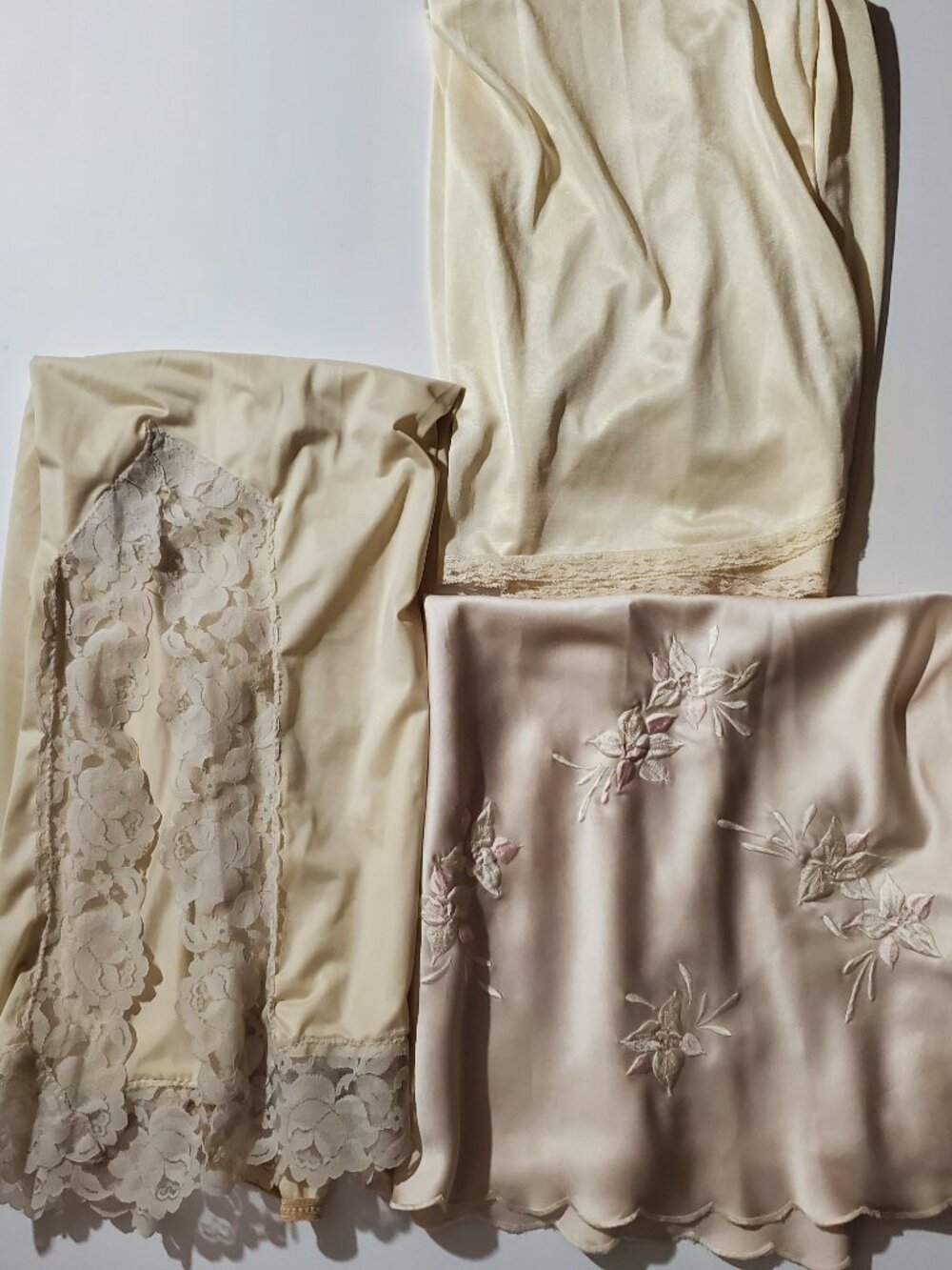 Lot of 3 Cutter Repurpose Crafting Flawed Slips Natori Maxi Half Slip Size Small